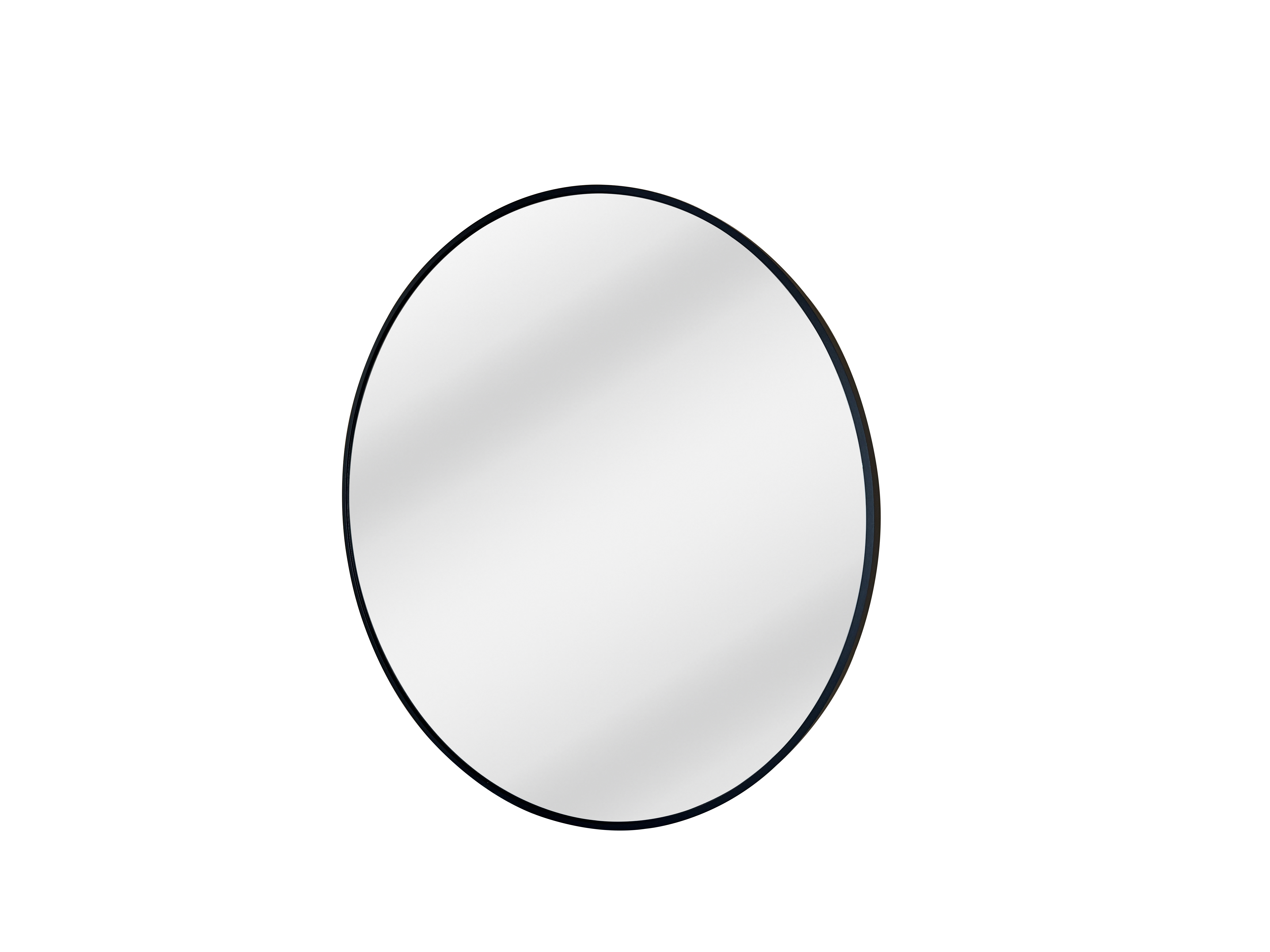 Georgia Round Wall Mirror: Black Frame
